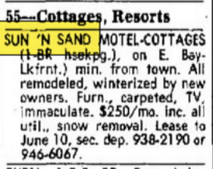Sun n Sand Motel - Oct 04 1977 Article (newer photo)